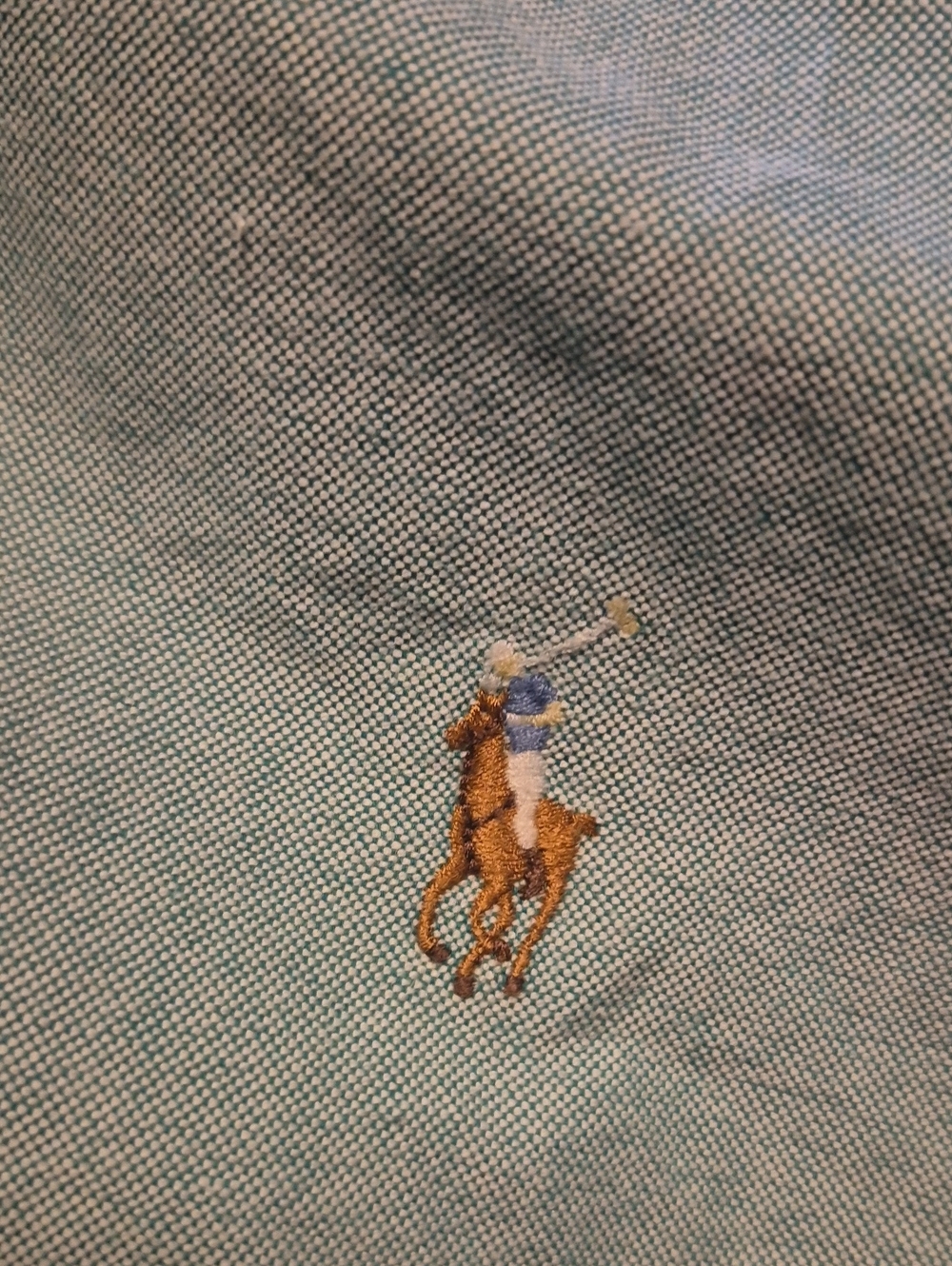 Ralph Lauren Mint Green Button-Down Oxford Shirt Sz.16.5 - Picture 7 of 9